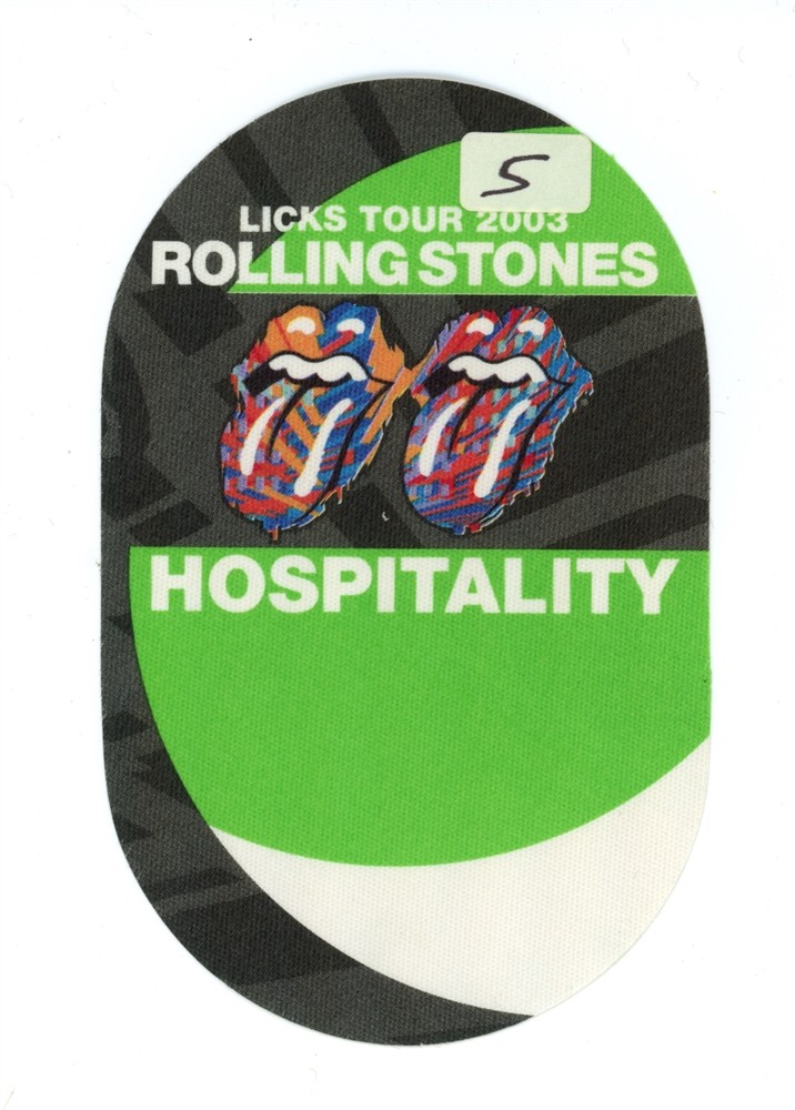 Rolling Stones 2003 Licks Concert Tour Hospitality Backstage Pass