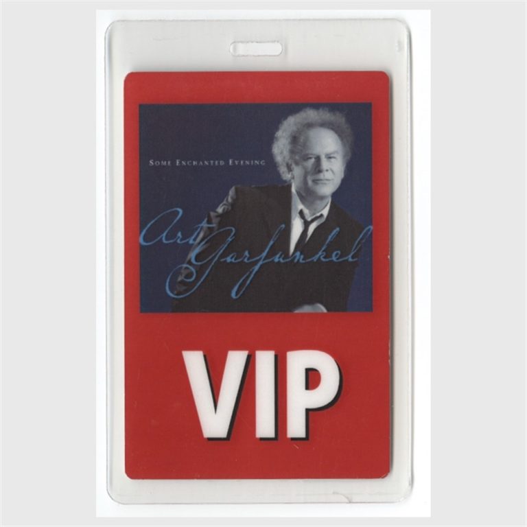 Art Garfunkel 2007 Laminated Backstage Pass Some Enchanted Evening Tour Simon