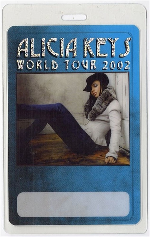 Alicia Keys 2002 Songs in A Minor Tour Crew Staff Foil Laminated Backstage Pass