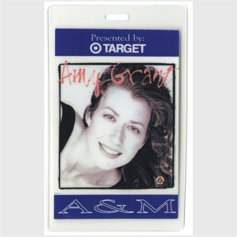 Amy Grant 1995 Concert Laminated Backstage Pass House of Love Tour A&M