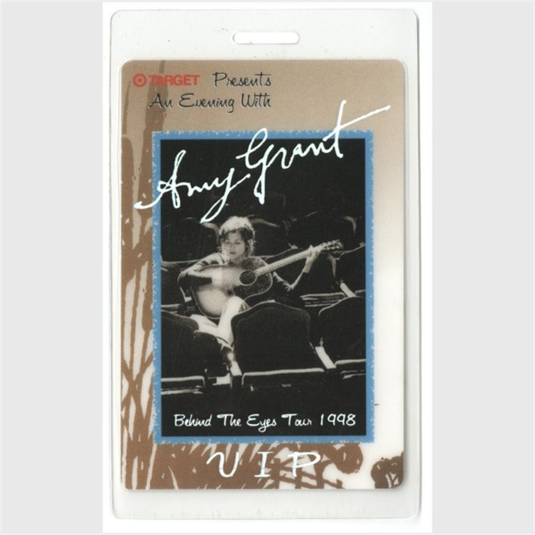 Amy Grant 1998 Behind the Eyes Concert Tour VIP Laminated Backstage Pass