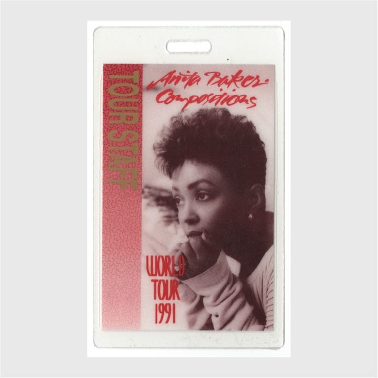 Anita Baker 1991 Concert Laminated Backstage Pass Compositions Tour