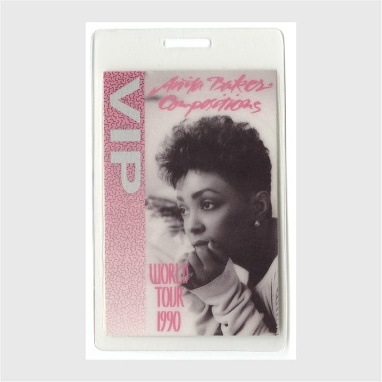 Anita Baker 1990 Concert Laminated Backstage Pass Compositions Tour