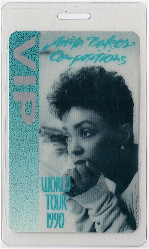 Anita Baker 1990 Concert Laminated Backstage Pass Compositions Tour