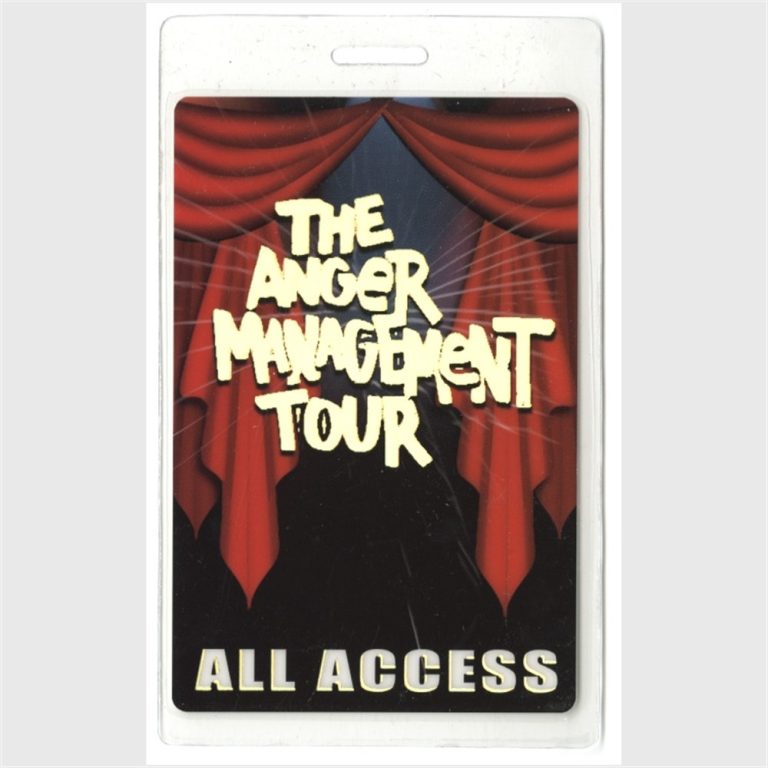 Eminem 2002 Anger Management w/ Papa Roach Limp Bizkit Laminated Backstage Pass