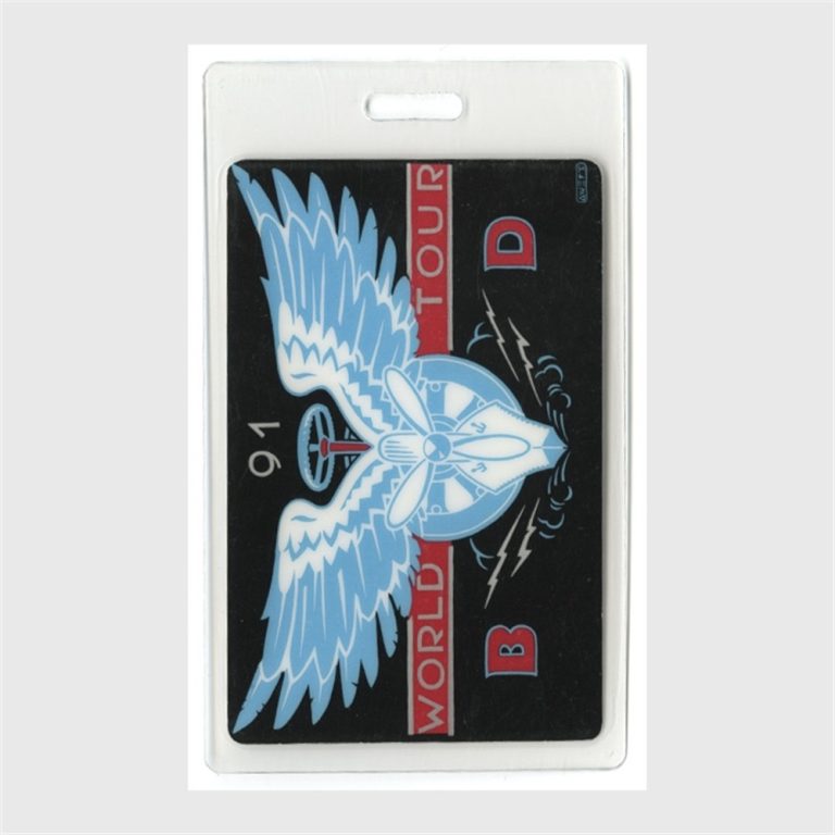 Bob Dylan 1991 Concert Tour Laminated Backstage Pass Vintage Otto