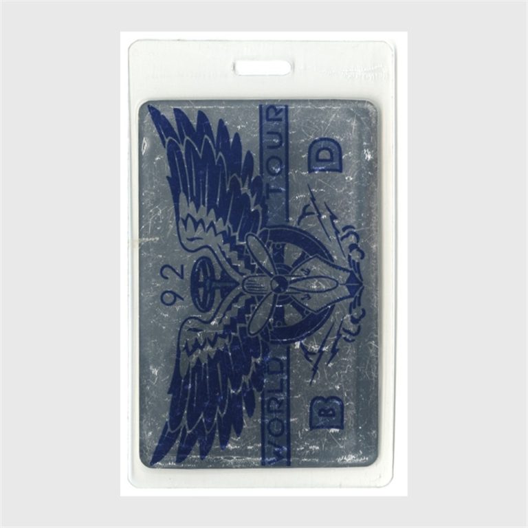 Bob Dylan 1992 Concert Tour Laminated Backstage Pass Vintage