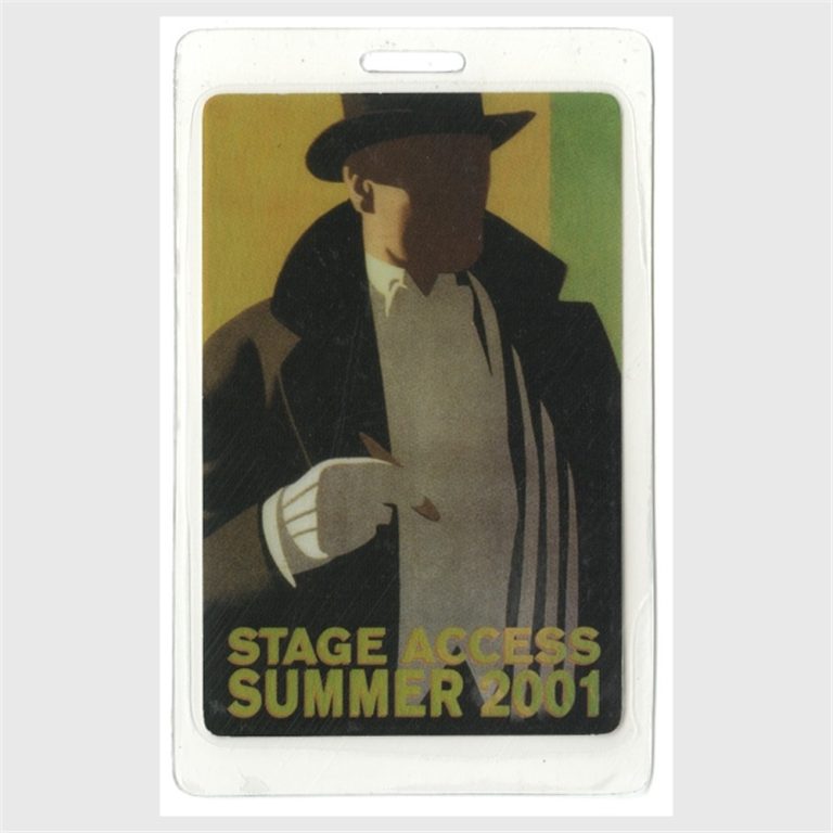 Bob Dylan 2001 Concert Tour Laminated Backstage Pass summer otto