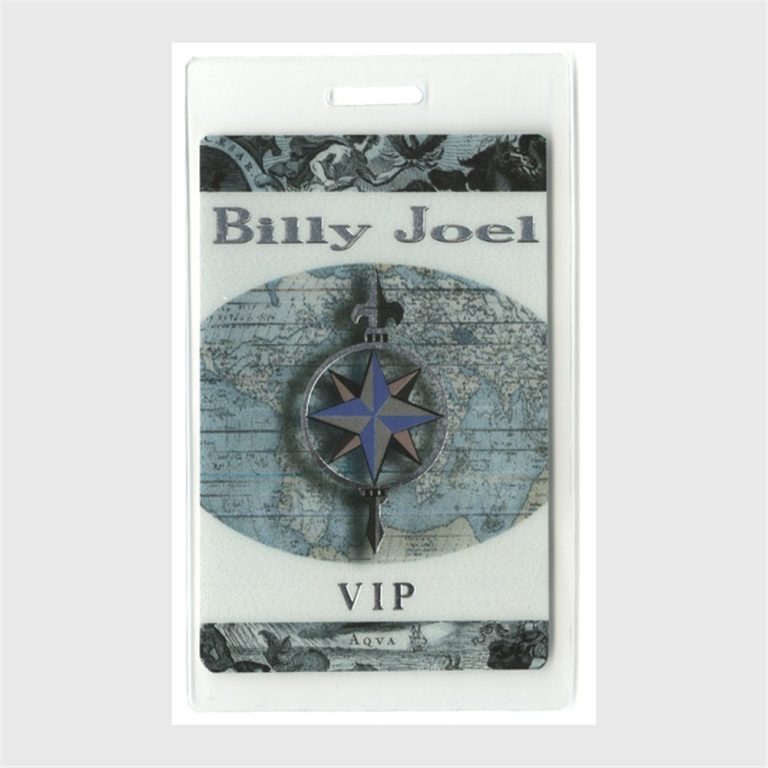 Billy Joel 1990 Storm Front Concert Tour VIP Laminated Backstage Pass