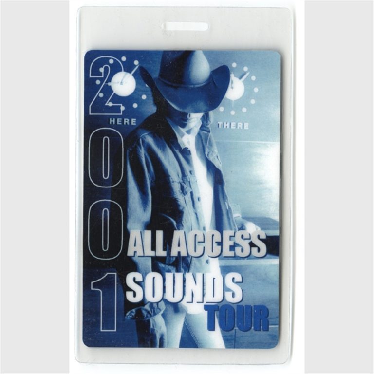 Dwight Yoakam 2001 Sounds Concert Tour All Access Laminated Backstage Pass
