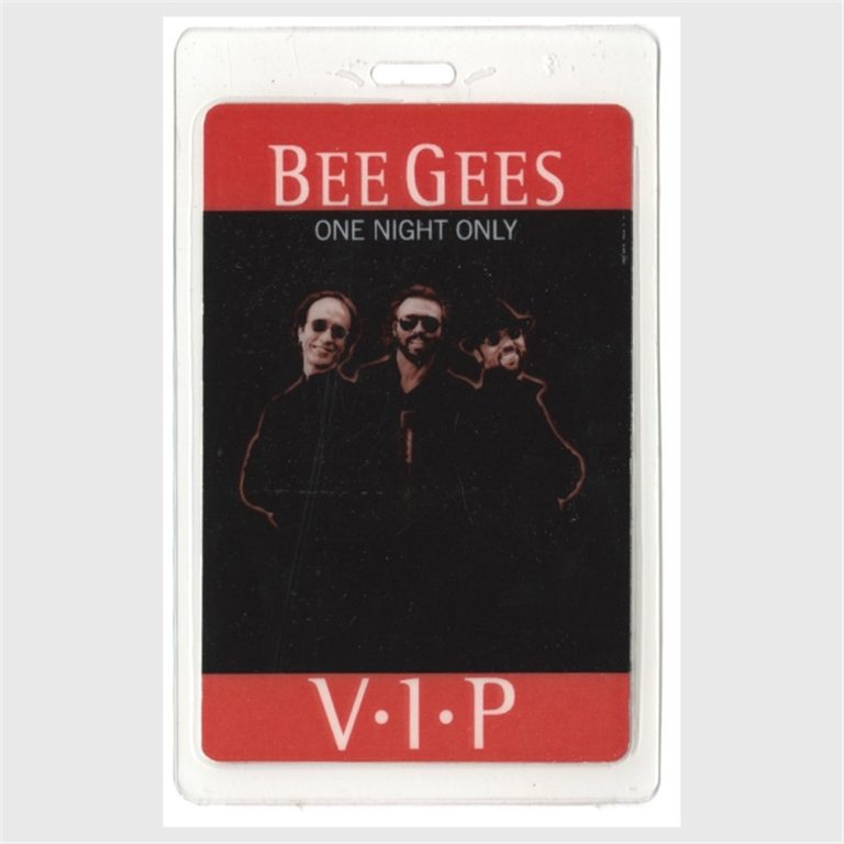 Bee Gees 1998 One Night Only Concert Tour VIP Laminated Backstage Pass