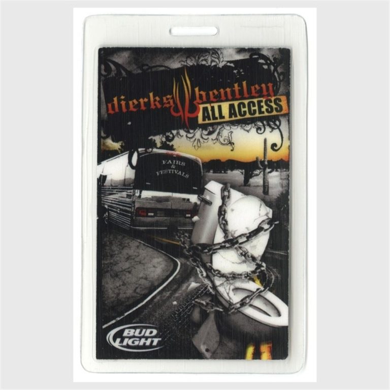 Dierks Bentley 2007 Laminated Backstage Pass Fairs & Festivals Tour AA