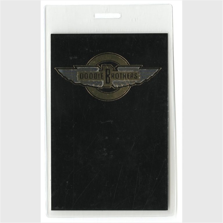 Doobie Brothers 1989 Concert Tour Laminated Backstage Pass black