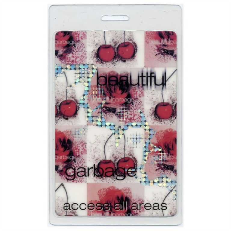 Garbage 2001 Beautiful Tour All Access Laminated Backstage Pass - Shirley Manson