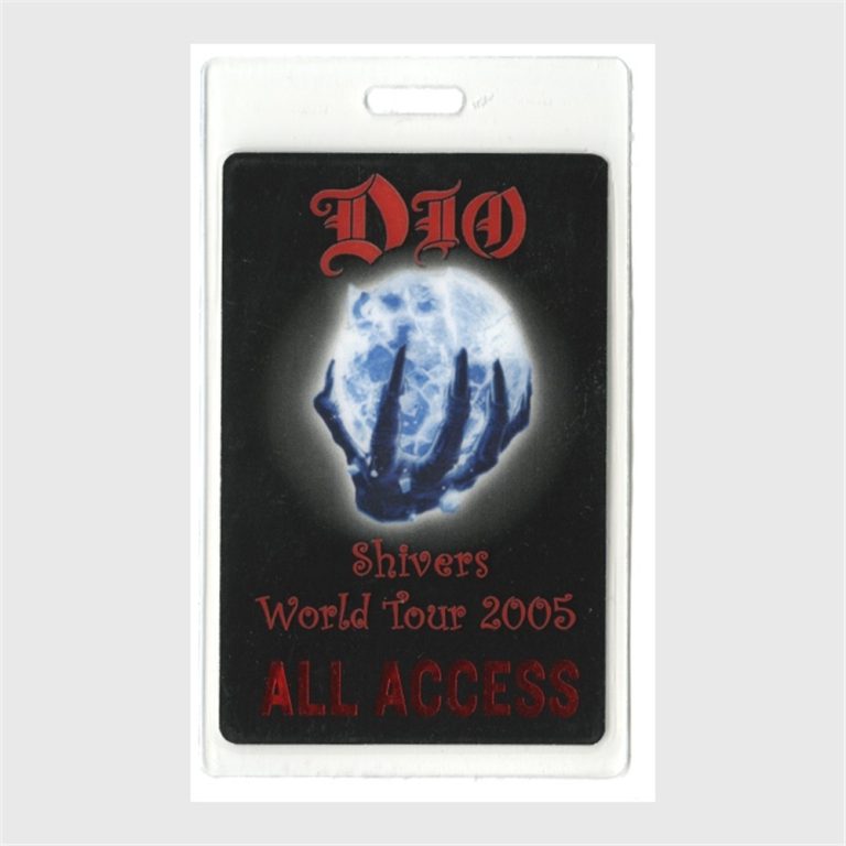 Dio 2005 Master of the Moon Concert Tour Laminated Backstage Pass