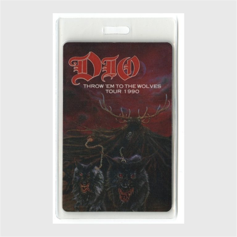 Dio 1990 Lock up the Wolves Concert Tour VIP Laminated Backstage Pass