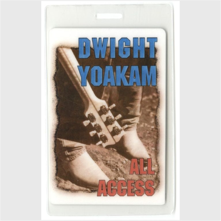 Dwight Yoakam 2001 Concert Tour Laminated Backstage Pass All Access