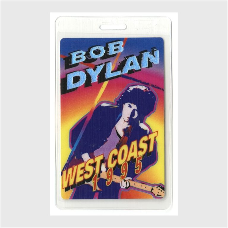 Bob Dylan 1995 World Gone Wrong West Coast Tour FOIL Laminated Backstage Pass