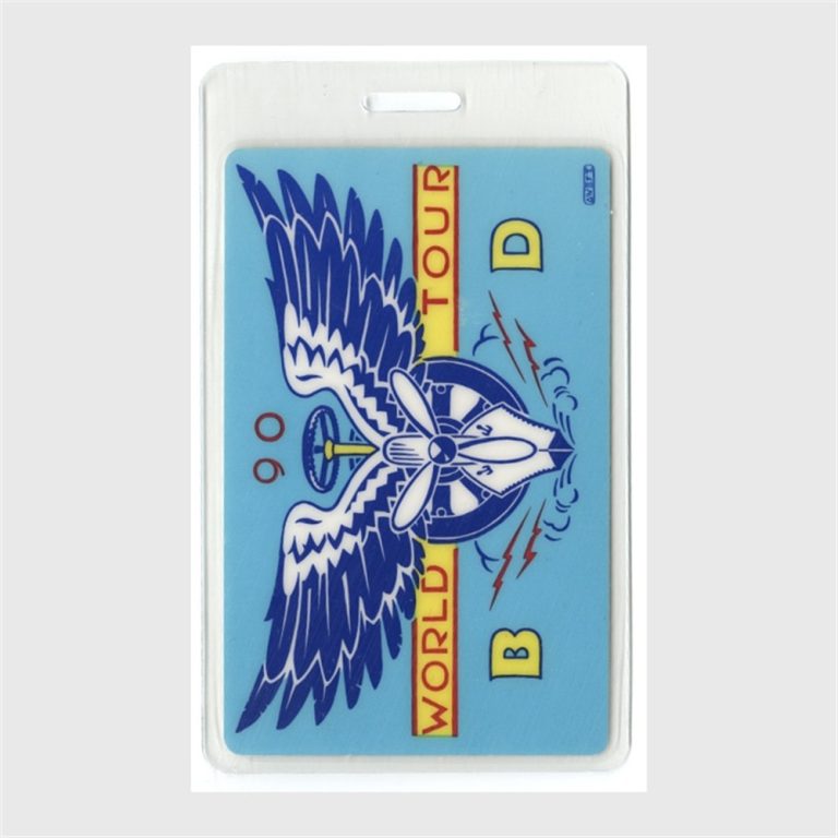 Bob Dylan 1990 Concert Tour Laminated Backstage Pass Vintage