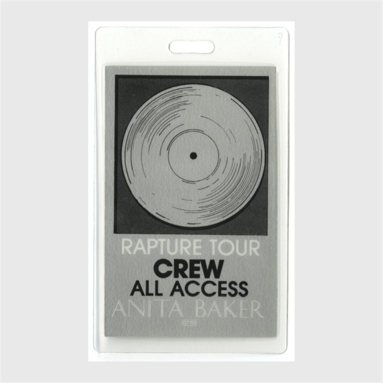 Anita Baker 1986 Rapture Concert Tour Vintage All Access Laminate Backstage Pass