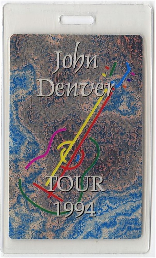 John Denver 1994 Concert Tour Laminated Backstage Pass
