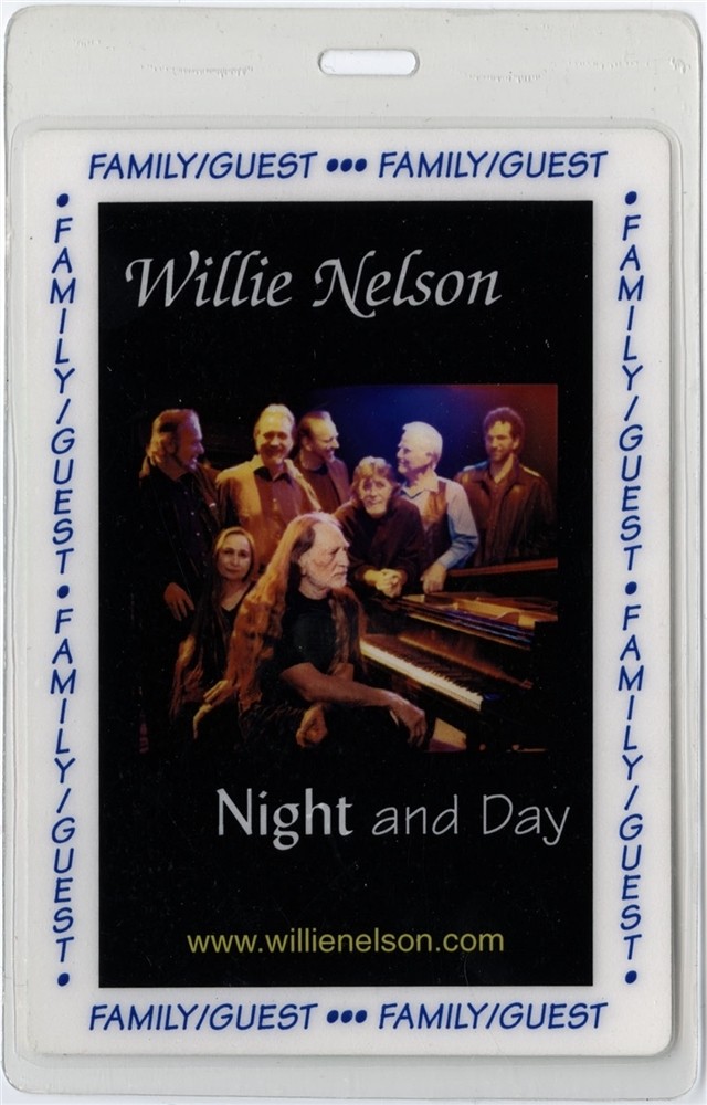 Willie Nelson 1999 Night and Day Concert Tour Laminated Backstage Pass