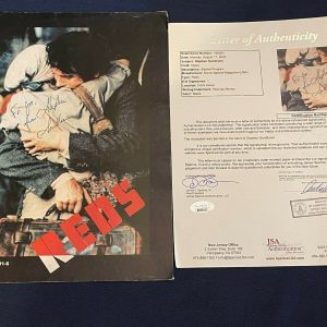 Stephen Sondheim Reds Signed Rare Autograph Original Movie Photo Program JSA