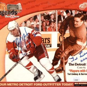Ted Lindsay & Darren McCarty Signed Detroit Red Wings News 8x10 Photo JSA COA