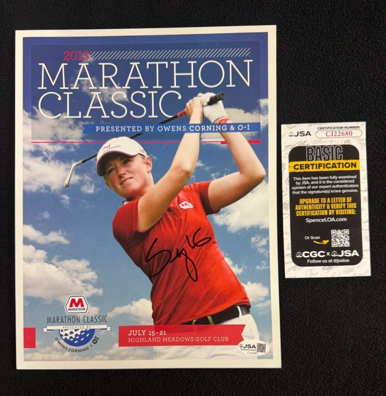 Stacy Lewis Signed 2013 Marathon Classic LPGA Program Magazine JSA COA