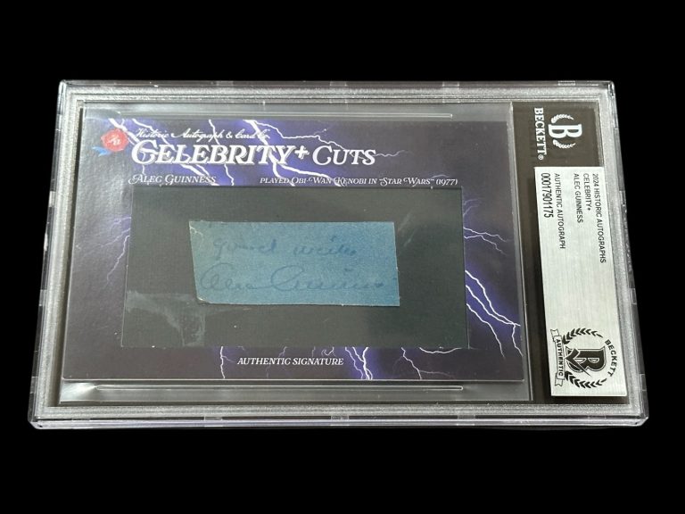 Alec Guinness Star Wars Ben Obi-Wan Kenobi Signed Autograph BAS Beckett Slab 1/1