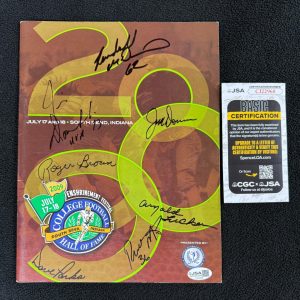 2009 Collage Football Hall Of Fame HOF Program Magazine Signed By 7 JSA COA