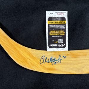 Alex Delvecchio Signed Detroit Red Wings Stick Blade JSA COA