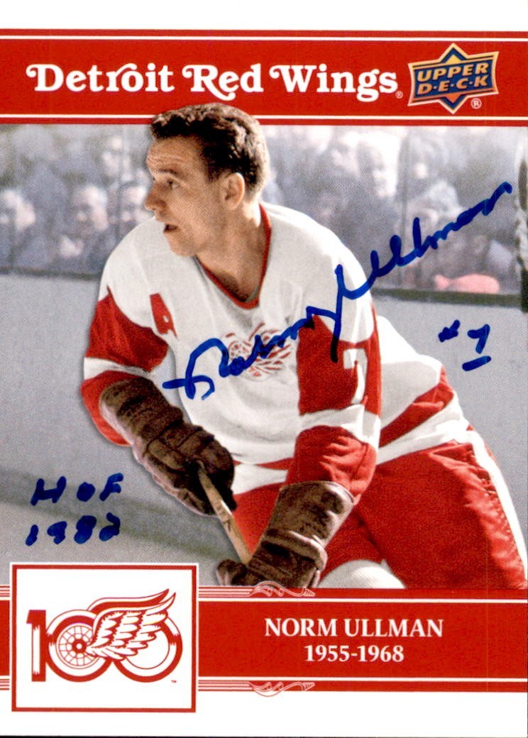 Norm Ullman Signed 2025/26 Upper Deck Detroit Red Wings Centennial Card #56