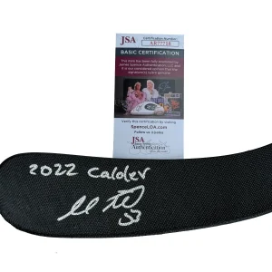 Moritz Seider Signed & Inscribed "2022 Calder" Detroit Red Wings Stick JSA COA