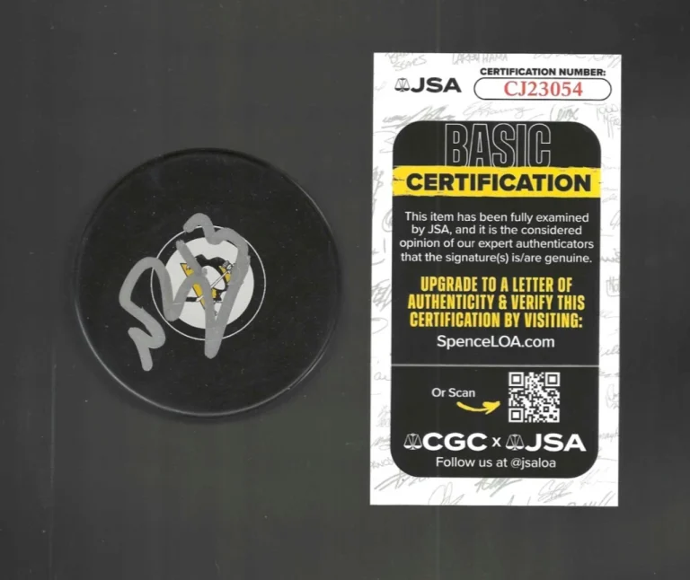 Nick Bonino Signed Pittsburgh Penguins Puck JSA COA