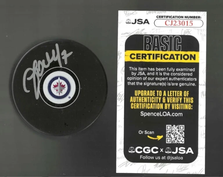 Vladislav Namestnikov Signed Winnipeg Jets Puck JSA COA