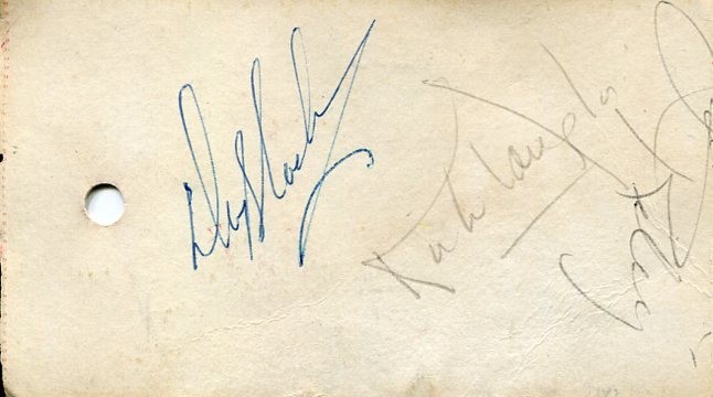 Dan Blocker Bonanza Star & Kirk Douglas Signed Autograph Ticket Beckett BAS