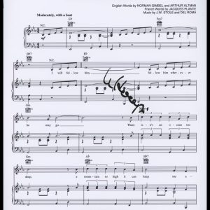 Whoopi Goldberg "Sister Act" AUTOGRAPH Signed 'I Will Follow Him' Sheet Music