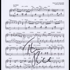 Tim Rice "The Lion King" AUTOGRAPH Signed 'Circle of Life' Sheet Music ACOA