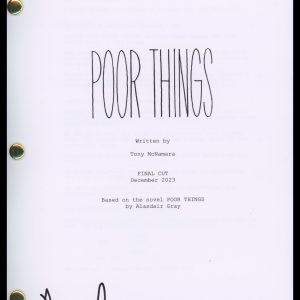 Yorgos Lanthimos "Poor Things" Director AUTOGRAPH Signed Script Screenplay ACOA