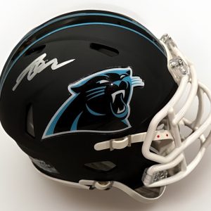 TETAIROA MCMILLAN signed (CAROLINA PANTHERS mini football helmet BECKETT BS38108