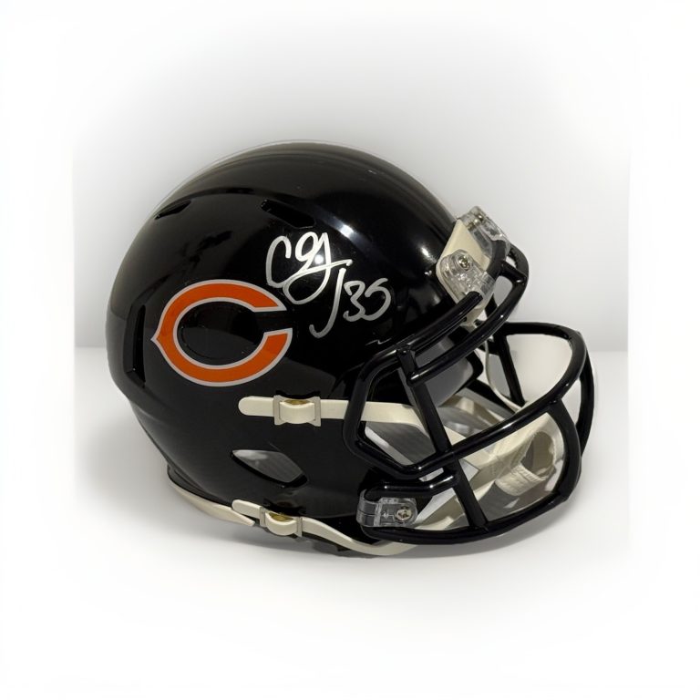 CJ GARDNER-JOHNSON signed (CHICAGO BEARS) mini football helmet JSA CK194742