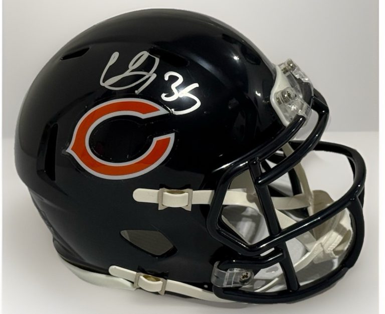 CJ GARDNER-JOHNSON signed (CHICAGO BEARS) mini football helmet JSA CK194737