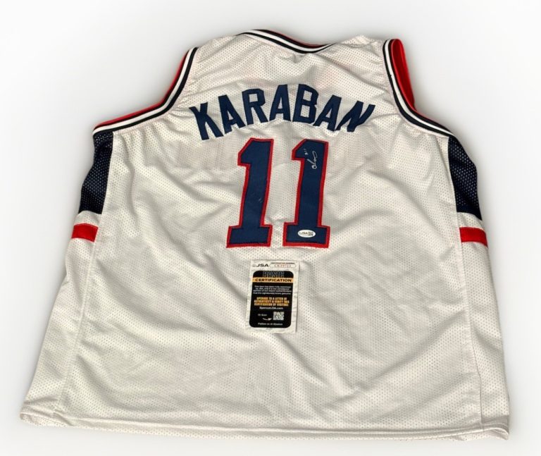 ALEX KARABAN SIGNED (UCONN HUSKIES) CUSTOM BASKETBALL JERSEY JSA COA CK19723 COLLECTIBLE MEMORABILIA