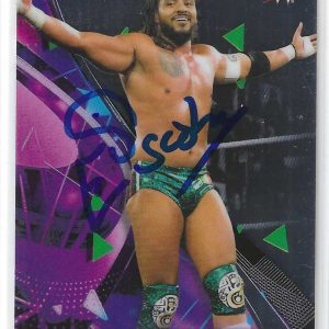 Santos Escobar Signed 2021 Topps Finest WWE Card #95