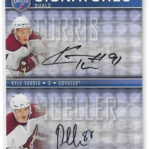 2008/09 Be A Player Signatures Duals Card Kyle Turris & Peter Mueller S2-MT