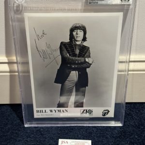 Awesome Vintage Bill Wyman Signed Autographed Photo JSA Beckett Rolling Stones