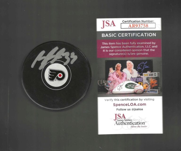 Brian Boucher Signed Philadelphia Flyers Puck JSA COA
