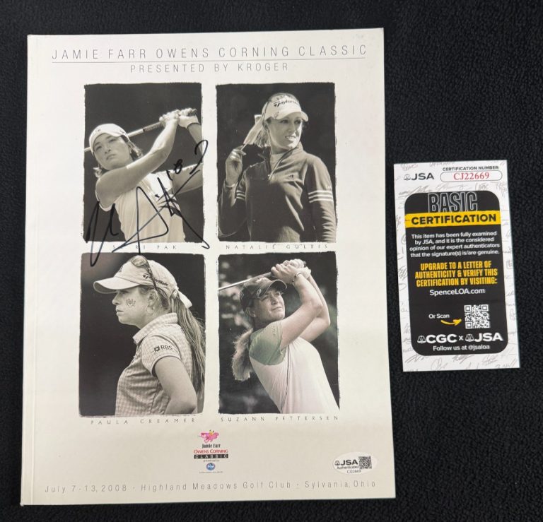 Se Ri Pak Signed 2008 Owens Corning Classic LPGA Program Magazine JSA COA