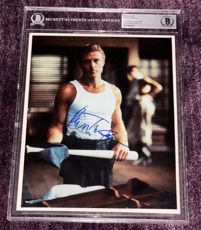 ROBERT REDFORD Signed 8 X 10 The Natural PHOTO BAS Auto Graded 10 Encapsulated